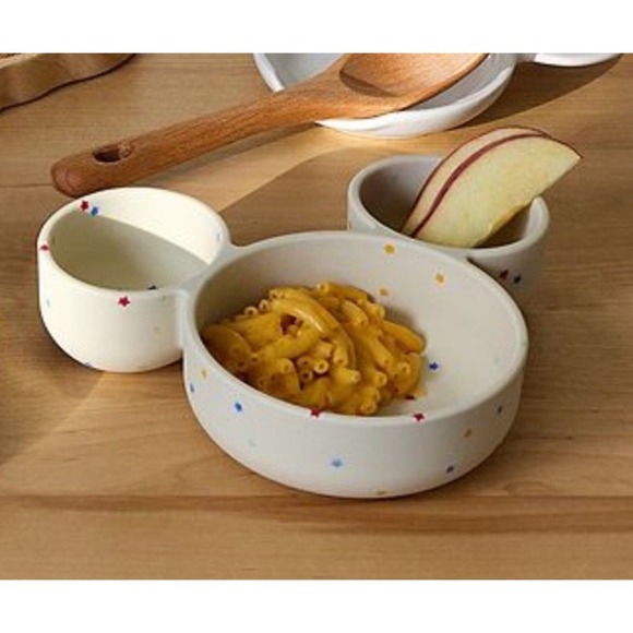 Disney Mickey Mouse Kids Silicone Bowl Mickey Shaped Snack Plate Divided Plate - Picture 1 of 6